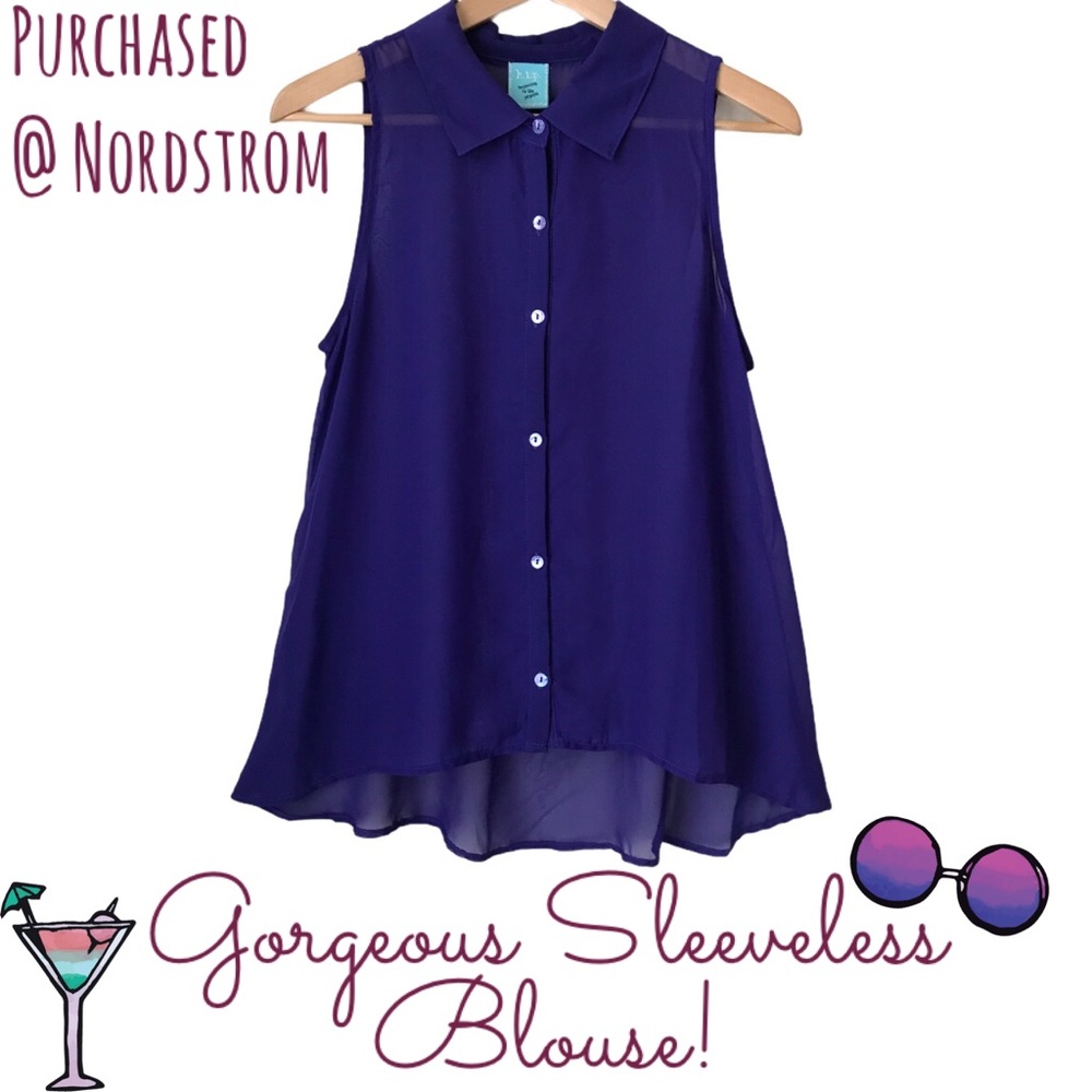 ❣️SALE! Beautiful Sleeveless Blouse! 💜💙💜💙